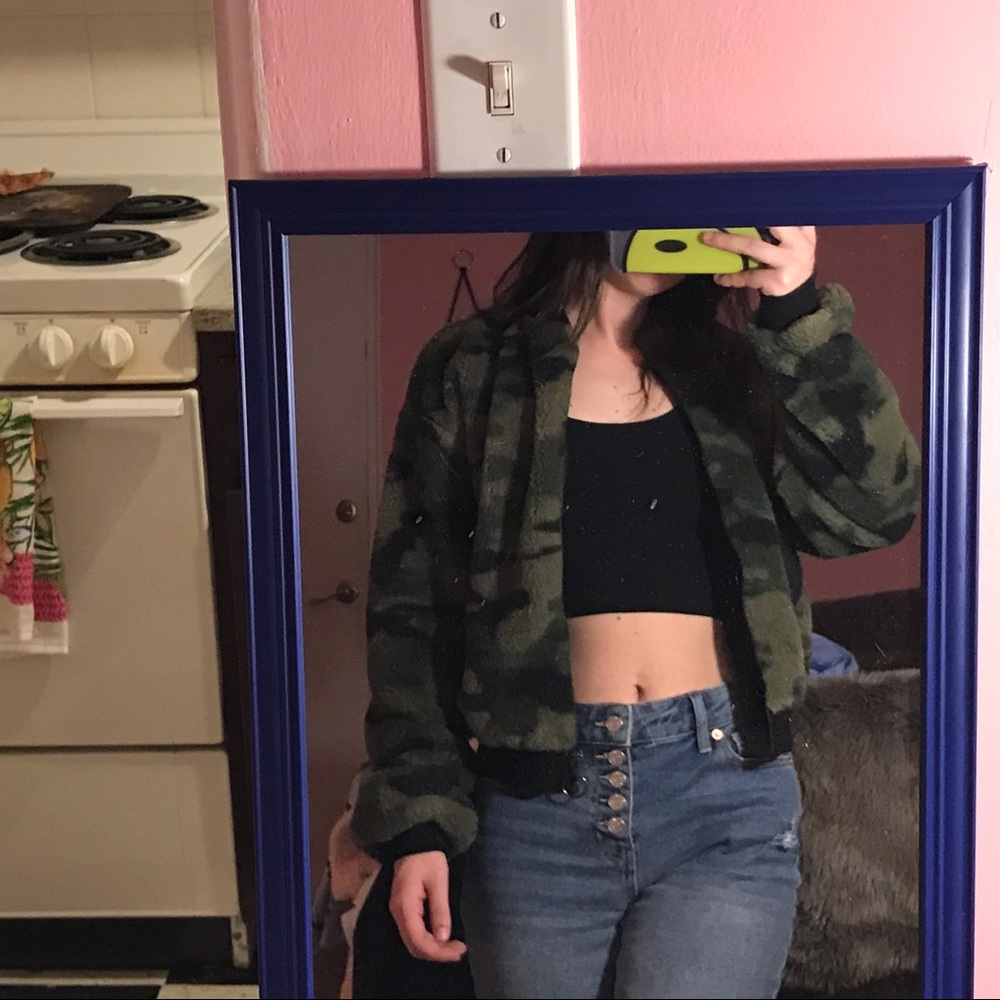 Fuzzy Camo Jacket